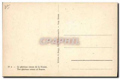 Retorno dos soldados franceses — Ed. A. Jaegy, N° 6 — Verso