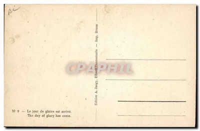 Festa nacional francesa — família em traje tradicional — A.Jaegy, n°9 — Verso