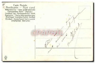 Bouquet de flores — Buena Año — editor W. (verso) — Reverso