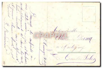 Fiolety — Wesołych Świąt 1910 — Wydawca nieznany, numer seryjny nie widoczny — Rewers