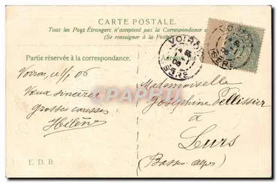 Fiori e trifoglio — Buon anno — Editore non visibile — Verso