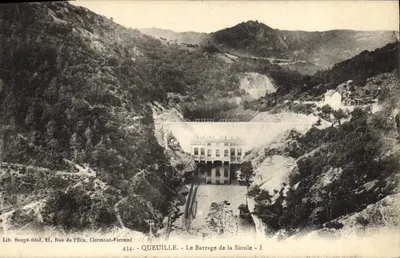 Queuille - O Barragém da Sioule - I — Lib. Bougé-Béal, 21 Rue de l’Ecu, Clermont-Ferrand, n° 454