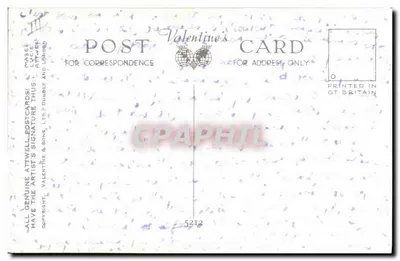 Criança com chapéu vermelho — praia — Mabel Lucie Attwell, n°5212 — Verso