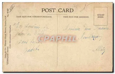 Criança atrás do aluguel — 'A Little Behind With The Rent!' — Inter-Art Co., No. 947 — Verso