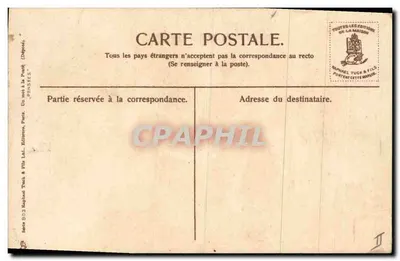 Pansy — kolorowe kwiaty — wydawca Raphael Tuck & Fils, Paryż — Rewers