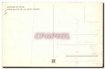 Certosa di Pavia — ogólny widok — według starej rzeźby — Rewers