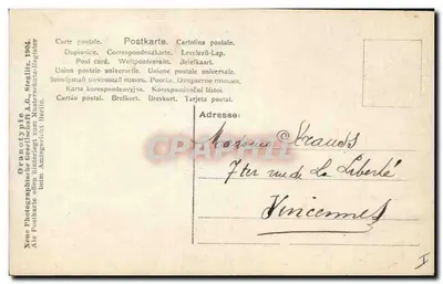 Corujas e ovos — cena de primavera — Grammophonische Gesellschaft A.G., Steglitz, Berlin, n° 515/3 — Verso
