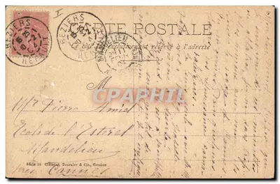 Bilhete postal antigo Aves — Verso