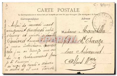Grupo Alpino — 1501 — Edição Gilletta, fot. Nîmes — Verso