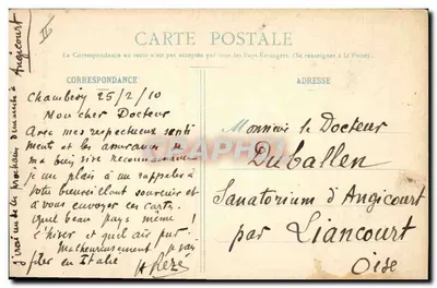 Passagem do Mont Iseran — Haute-Maurienne — pelos Alpins — Coleção L. Grimal, Chambéry — N° 260 — Verso