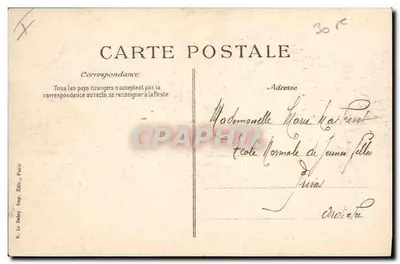 Cuirassé "Liberté" — explosão em Toulon em 25 de setembro de 1911 — editor Lebey, Paris — Verso