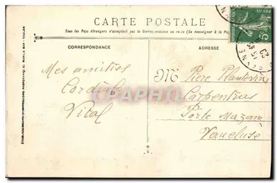 Catástrofe do encouraçado LIBERTE — 25 de Setembro de 1911 — edição Marius Bar - Toulon — Verso