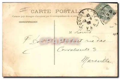 Toulon — Le Linois — Edição Galeries Modernes, Toulon — Verso