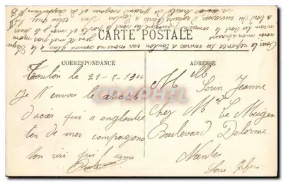 Marinha de guerra — "Liberté", encouraçado de primeira linha — 25 de setembro de 1911 — LL — Verso