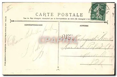 Catástrofe do encouraçado LIBERTE — 25 Setembro 1911 — fototipia Marius Bar - Toulon — Verso