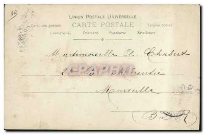 Marseille — Uitzicht op de haven en portret van Cléo de Mérode — S.I.P. Parijs — Achterkant