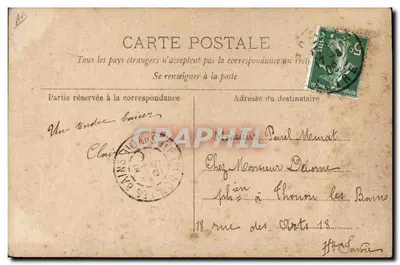 C. DE MÉRODE — Retrato da bailarina — Fotógrafo Raoult, Paris, n° 1886 — Verso