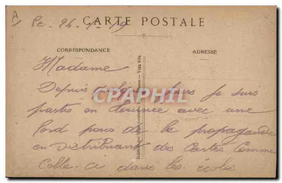 Marne! Yser! e Verdun! Poilu sempre vincitore — Ti devo poter amare secondo il mio cuore! — Edizioni dei Timbri Colorati, n° 996 — Verso