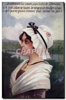 Femme en coiffe blanche — chants populaires de Lorraine — Édition des Trois Couleurs, Paris