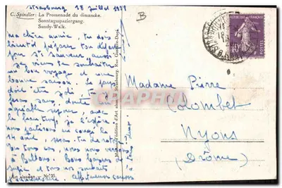 Strasbourg — Passeio do domingo — C. Spindler, Arte alemã, N°35 — Verso