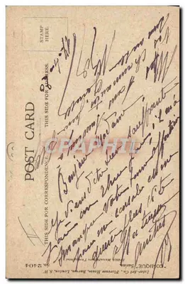 Cartolina d'epoca Fantasia Illustratore Bambino Donna — Verso