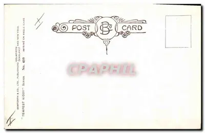 Criança em escada — limpeza — Bamforth & Co. Ltd. série No. 459 — Verso