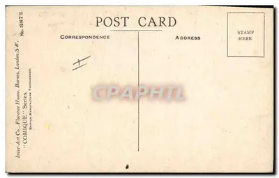 Enfant et enfant — scène de dispute — Inter-Art Co. 'COMIQUE' série n°3872 — Verso