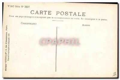 Bukiet chryzantem — VBC Seria Nr 3237 — Marka 'ÉTOILE' Amsterdam — Rewers