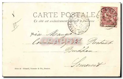Gaivotas sobre os rochedos — Série 20 — Clément, Tournier & Cie, Genève — Verso