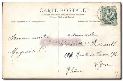 Paon — cena de praia com carruagem — editor não visível — Verso