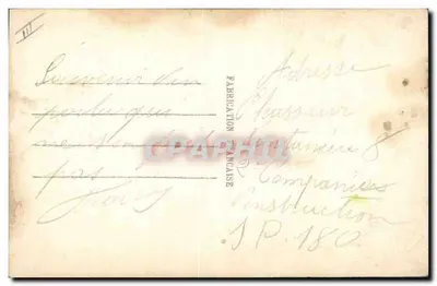 Lembrança do 3º Batalhão de Caçadores Alpinos — Sapi, Paris — Verso