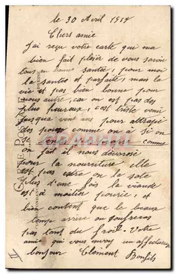 Soldato in uniforme — scena di guerra — Serie Adam, Editore Barabino, 38 Rue d'Anbagne - Marsiglia — Verso