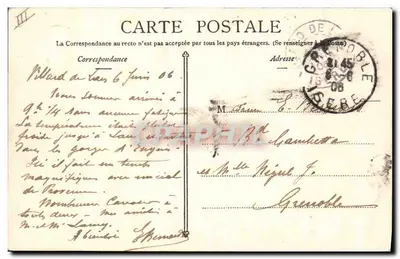 Bateria Alpina na Camp de la Fauge — seria 88 — wydawca A. Courtois, Zénith & Cie, Grenoble — Rewers