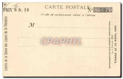 Aurillac (Cantal) : O papa Gerbert — Monumento a Gerbert d'Aurillac, editor : M. A. Marsill, n° 105 — Verso