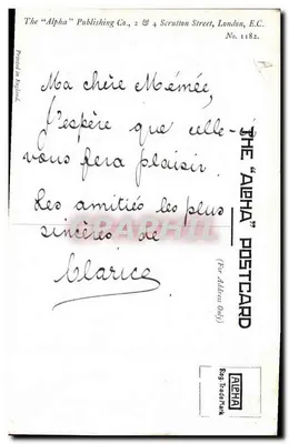 Frau im roten Képi — Frankreich — Verlag Alpha, Nr. 1182 — Rückseite