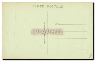 Saint-Nectaire — vista histórica há cem anos — desenho de Isabey, cliché G. Cany — Verso