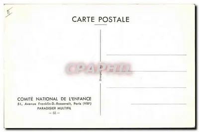 Ave paradisíaco — ilustração naturalista — Comitê Nacional da Criança, Paris — Verso