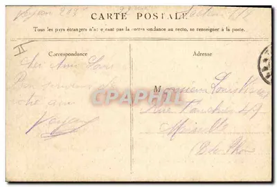A artilharia alpina espreitando um "Taube" — Guerra de 1914-15 — G. Mathière, Editor, 34, rue de Charonne, Paris. — Verso