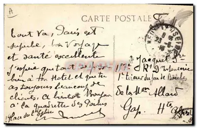 Nas Alpes — Esquiadores Militares — E. REYNAUD EDITOR CHAMBERY — Verso