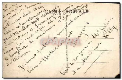 Cruiser 1º escalão Lamotte-Picquet — na enseada de Toulon — Edição Emery - Toulon — Verso