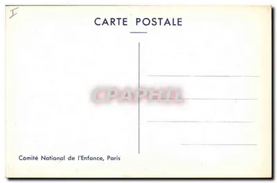 Donna che accoglie dei bambini — Comitato Nazionale per l'Infanzia, Parigi — Verso