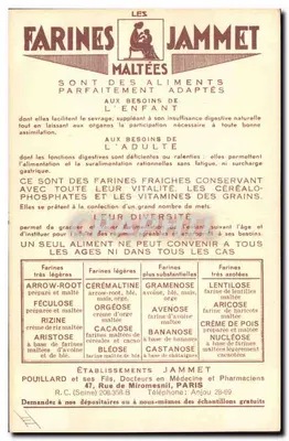 Stare prowincje Francji — Lotarynia — Wydane przez Farines Jammet — Rewers