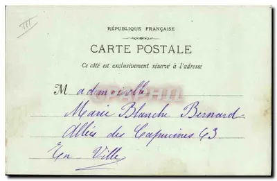 Marseille - Allées de Meilhan — O Mercado das Flores — Imp. Lacour, tiragem prefatorial 1903 — Verso