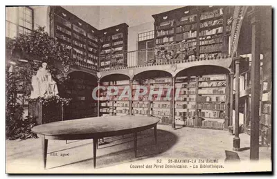 St-Maximin-la-Ste-Baume — Convento dos Padres Dominicanos — A Biblioteca. — Edit. Agnel, n°83