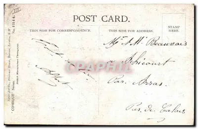 Soldat et petite fille — scène humoristique — éditeur Inter-Art Co., série 'Comique', n° 1314 — Verso