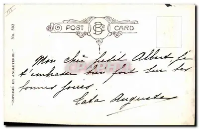 Criança em bicicleta — carta postal humorística — editor BC Card, n° 502 — Verso