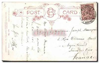 Soldat en uniforme — scène humoristique avec texte imprimé — éditeur Ramforth & Co. Ltd. (Angleterre) n° 176 — Rückseite