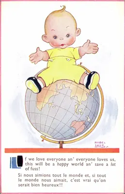 Bebê sobre globo — Mabel Lucie Attwell — n°5508