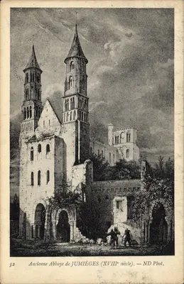 Antiga Abadia de Jumièges (século XVIII) — ND Phot.