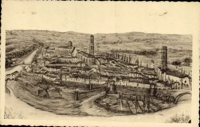 Rieux (Hte-Garonne) — vista histórica antes da Revolução — Edição Pascal
